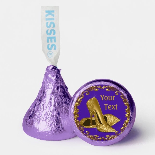 Purple Gold High Heel Shoe Hershey Kisses Hershey®'s Kisses® (Front)