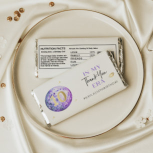 Purple Gold In My Double Digit Era Disco Ball Hershey Bar Favors