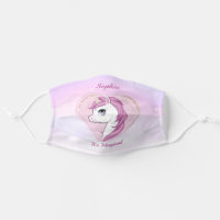 Purple Gold Magical Unicorn Personalized Cloth Face Mask