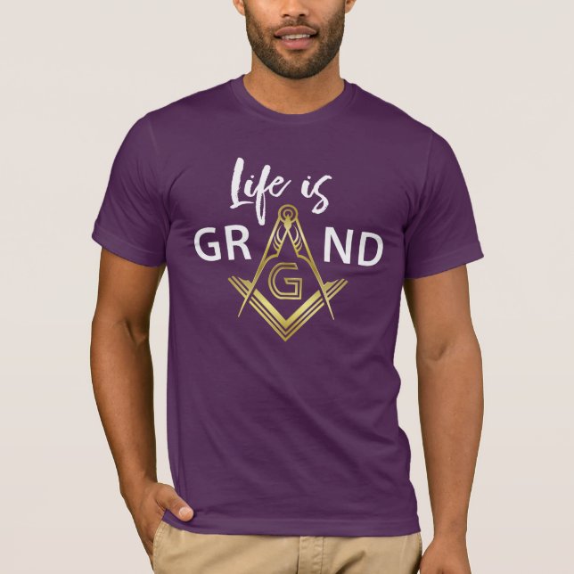 Purple & Gold Masonic T Shirts | Grand Lodge Gifts (Front)