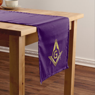 Purple & Gold Masonic Table Runners   Freemason