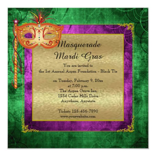 Mardi Gras Ball Invitations 4