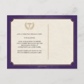 Purple/Gold Medical School Graduation Announcement (Back)