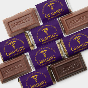 Purple Gold Medical School Graduation Party Hershey's Miniatures