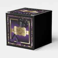 Purple & Gold Metallic - Birthday  | DIY Text Favor Box