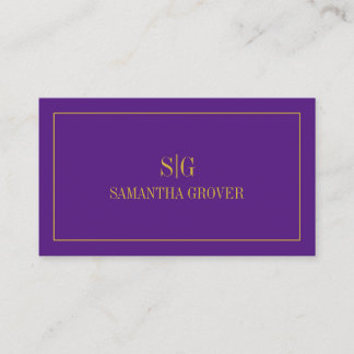 Purple Gold | Minimalist Modern Professional Business Card