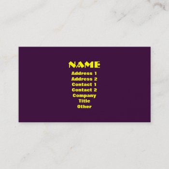 Purple & Gold Modern Monogram Business Card by Joyful_Expressions at Zazzle