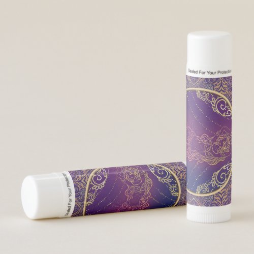 Purple  Gold Moroccan Arabian Belly Dancing Party Lip Balm