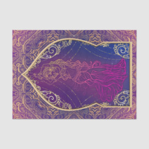 Purple & Gold Moroccan Arabian Belly Dancing Party Tissue Paper