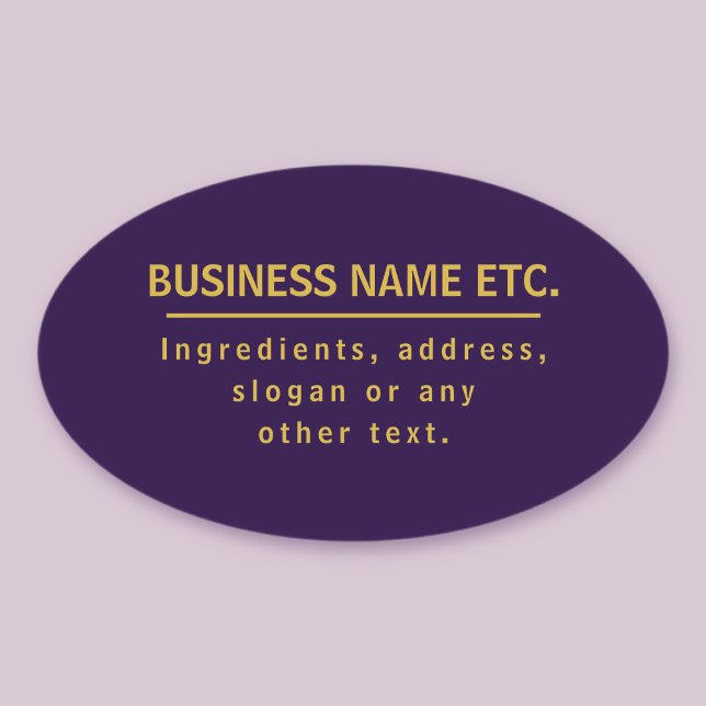 Purple & Gold Multi-Purpose Oval Sticker (Creator Uploaded)