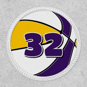 purple gold or ANY colors basketball jersey number Patch