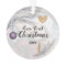 Purple Gold Personalized Our First Christmas PHOTO
