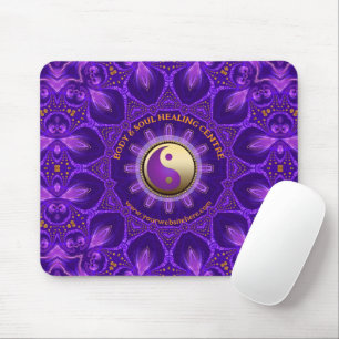 Purple Gold Pink Energy Healing Mandala Mouse Pad