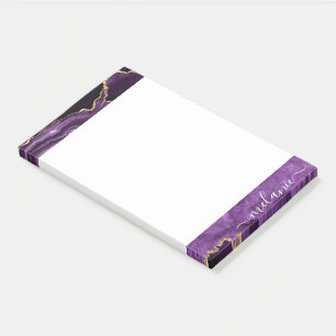Purple Gold Post-it® Notes Personalized Name