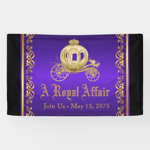 Purple Gold Royal Carriage Banner