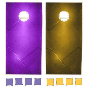 Purple & Gold Royal Cornhole Set