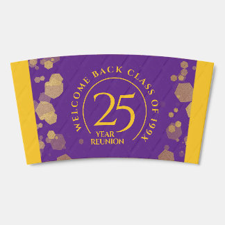 Purple & Gold School College Class Reunion Coffee Cup Sleeve