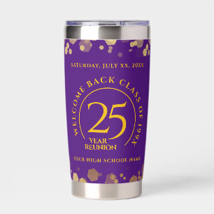 Purple & Gold School College Class Reunion Insulated Tumbler