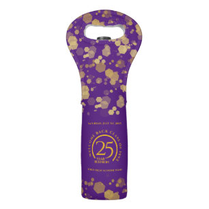 Purple & Gold School College Class Reunion Wine Bag