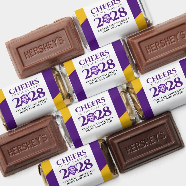 Purple Gold School College University Graduation Hershey's Miniatures (Assorted)