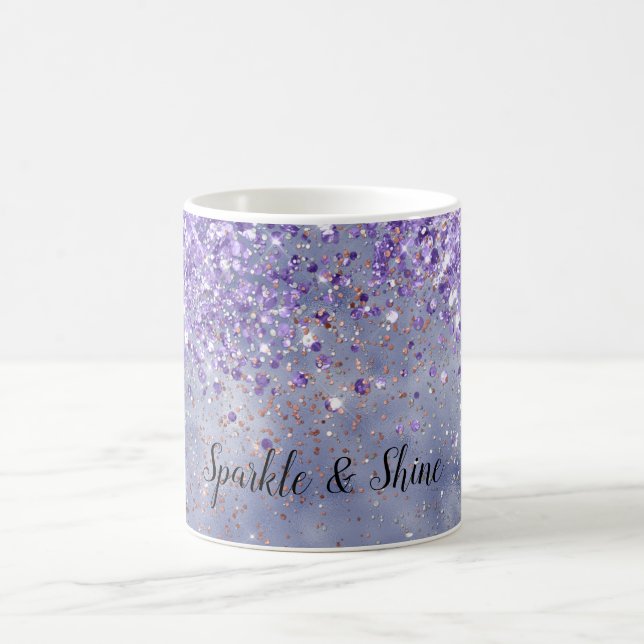 Purple Gold Sparkle Coffee Mug (Center)