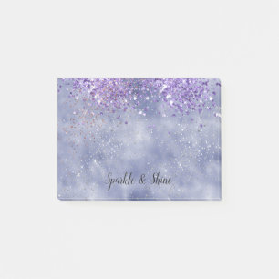 Purple Gold Sparkle Post-it Notes