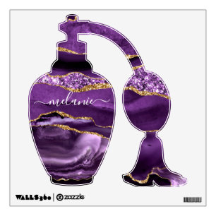 Purple Gold Sparkly Wall Decal Custom Name