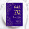 Purple Gold Surprise 70th Birthday