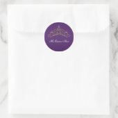 Purple Gold Tiara Sweet 15 16 Quinceana Label (Bag)
