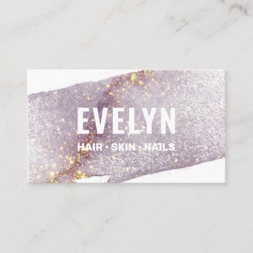 Purple Gold Watercolor Shimmer Business Card