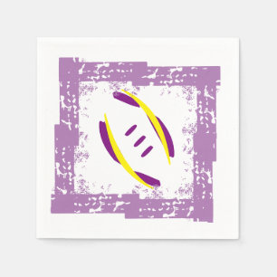 Purple & Golden Yellow Coctail Napkins