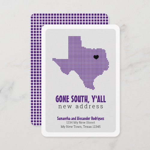 Purple Gone South YAll Moving Announcement