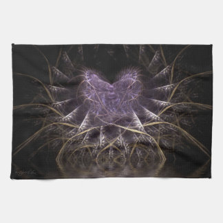 Purple Goth Fractal HeART 16x24in Tea Towel