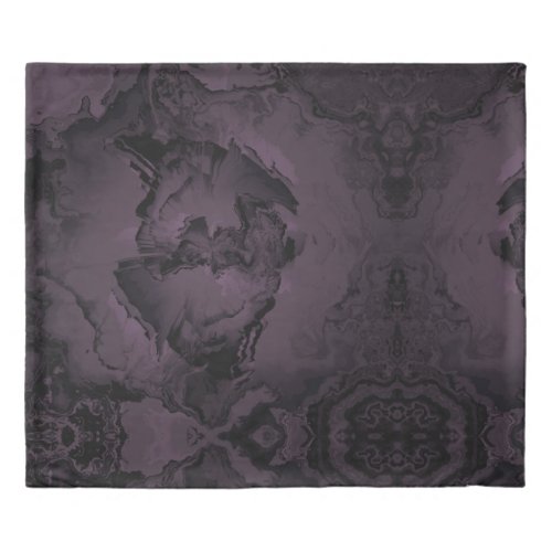 Purple Goth Watercolor Peony Duvet Cover