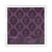 Purple Gothic Chic | Eggplant and Black Skulls
