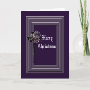 Purple Gothic Christmas Customizable Holiday Card