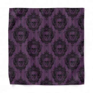 Purple Gothic Dark Digital Pattern Bandana