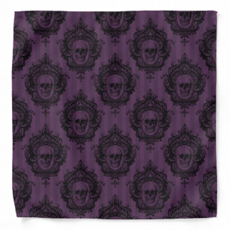 Purple Gothic Dark Digital Pattern Bandana