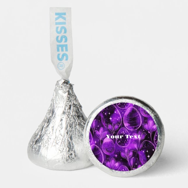 Purple Gothic Easter Pattern Hershey®'s Kisses® (Front)