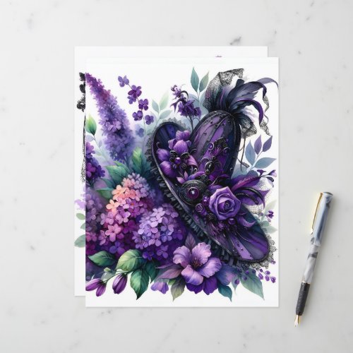 Purple Gothic Easter Scrapbook Paper