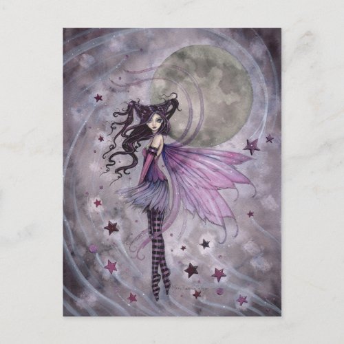 Purple Gothic Fairy Faery Fantasy Art Postcard