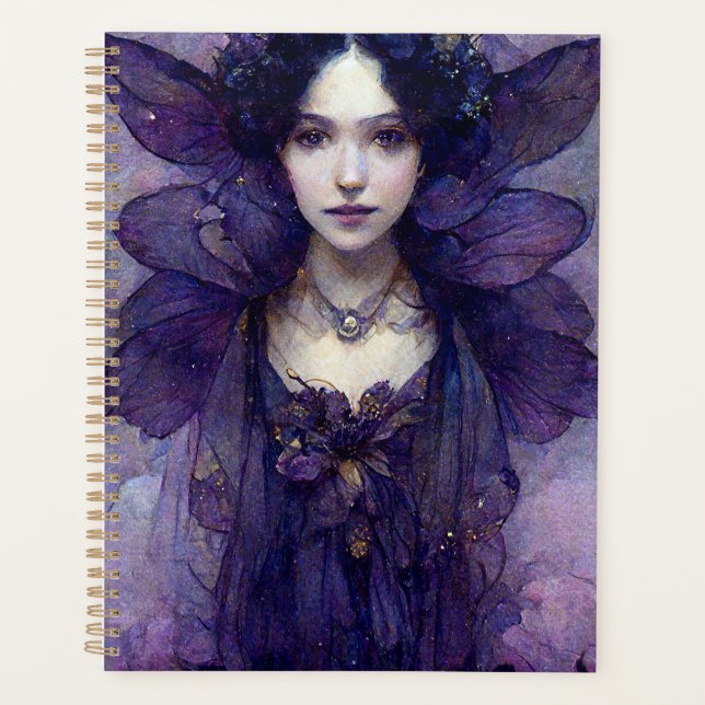 Purple Gothic Fairy Fantasy Art Planner (Front)