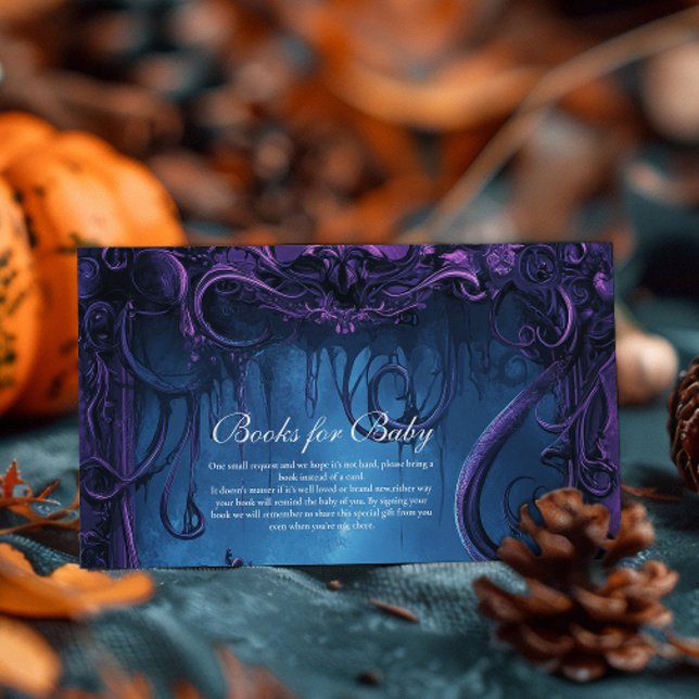 Purple Gothic Fantasy Halloween Books for Baby Enclosure Card (Creator Uploaded)