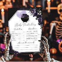 Purple Gothic Floral Baby Predictions Game