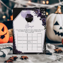 Purple Gothic Floral Baby Shower Bingo Game