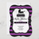 Purple Gothic Halloween Baby Shower Invitation