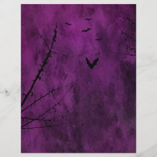 Purple Gothic Halloween Scrapbook Paper