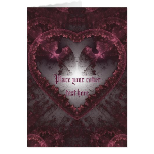 Purple Gothic Heart 001 Cards (Front)