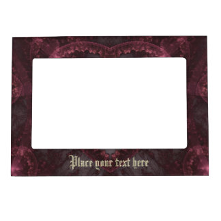 Purple Gothic Heart 001 Magnetic Photo Frame