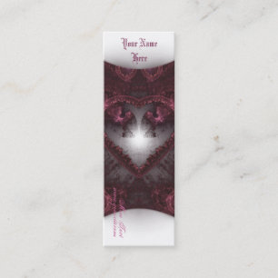 Purple Gothic Heart 001 Mini Business Card